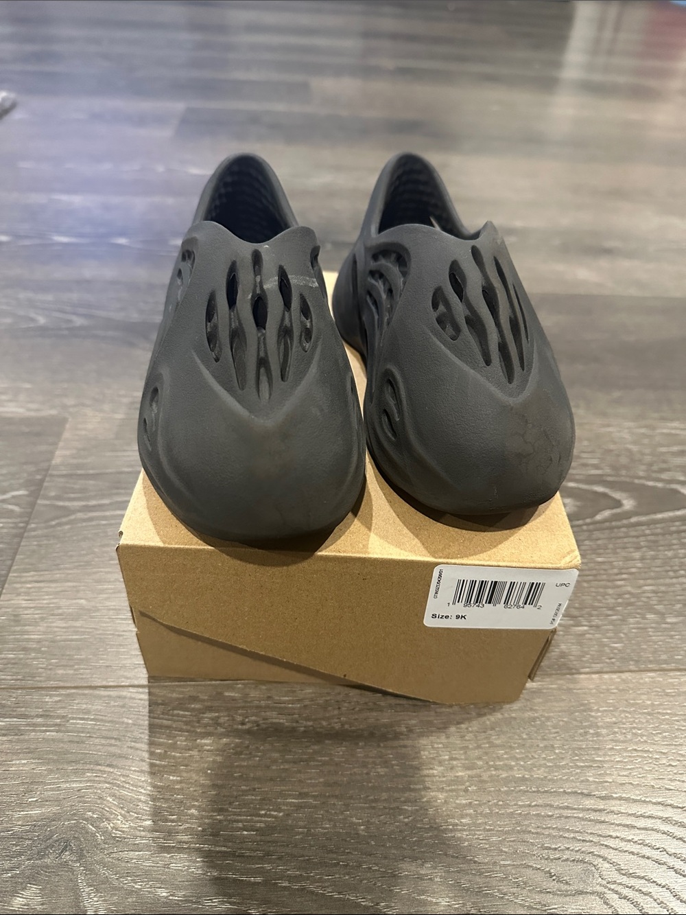 Yeezy Black Foam Slip-Ons with Vent Cutouts